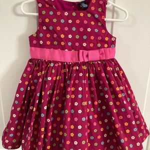 GAP Pink Floral Kids Dress with Bow